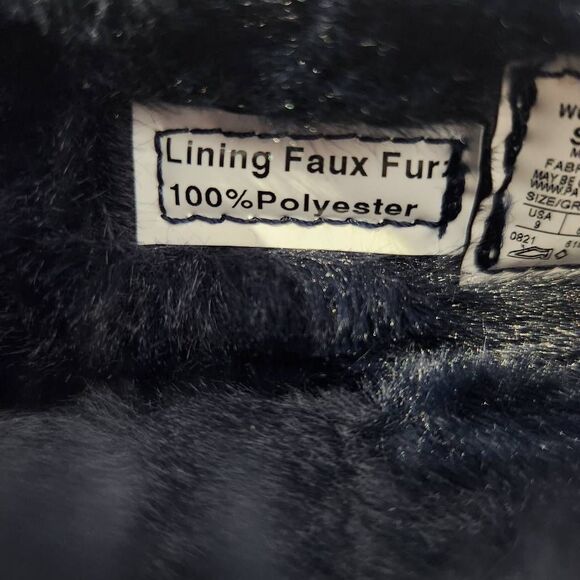 Sperry Women's Navy Float Boat Shoes with Faux Fur Lining Size 9 NWOT - Picture 7 of 9